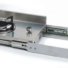 Лодка Караван RV Camper нержавеющая сталь мини 1 горелка вытяжная газовая плита 440*345*150 мм GR-C002