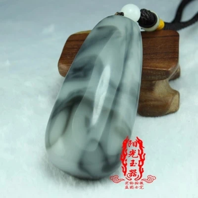Xinjiang Hetian mutton fat grade Синий и белый нефрит ручная подвеска на ручку