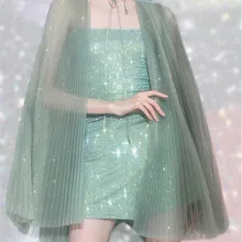 Cakucool/ Блестящий Комплект из трех предметов с люрексом, блестящий топ с бриллиантами и шорты, костюм, сетчатая Вечеринка Женская одежда