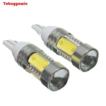 

T10 LED Voiture Ampoule 4 COB+1CREEXP-E LED W5W Auto Lampe Vehicule Feu 501 194 168 11W DC 12V Blanche Lumiere
