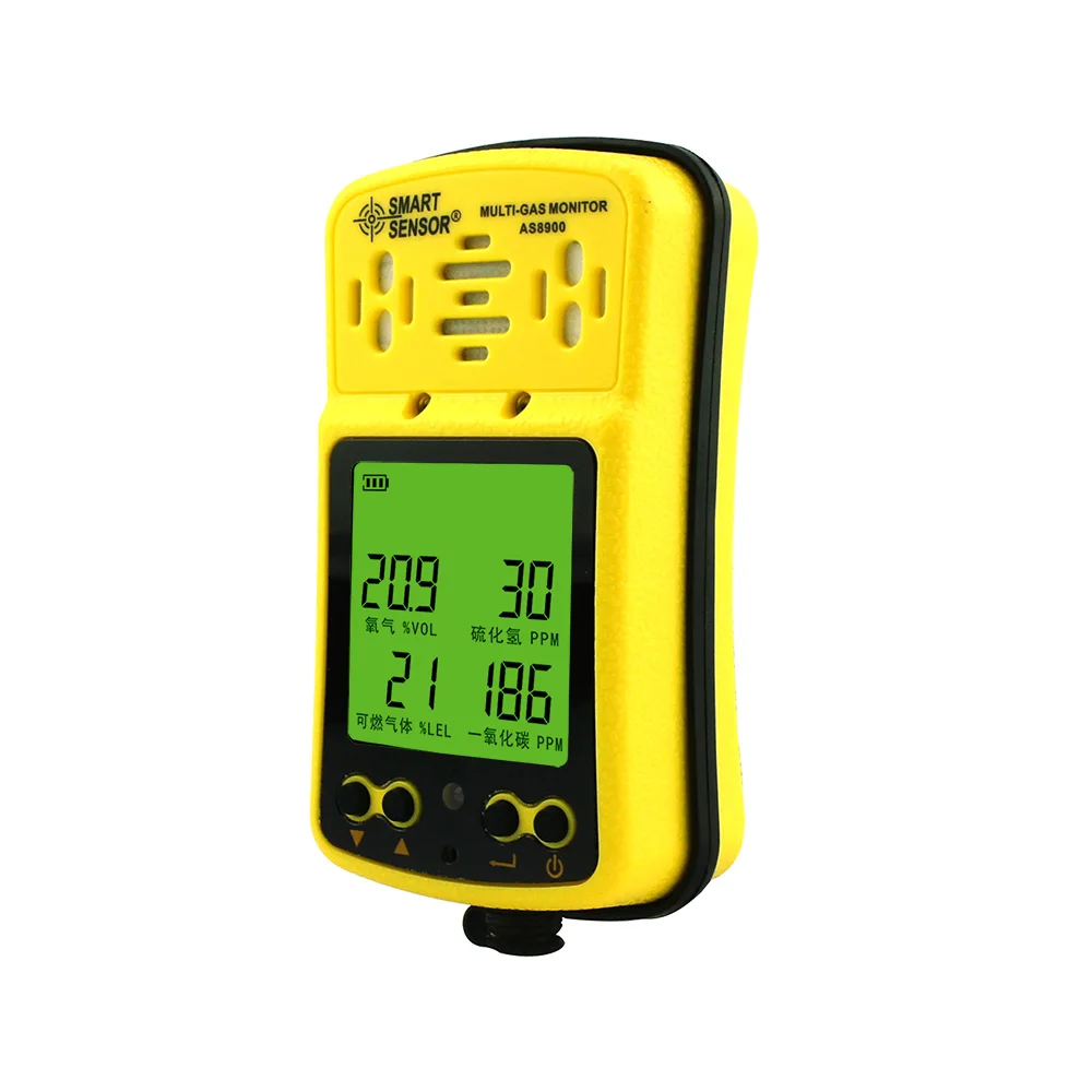 

SMART SENSOR US Digital O2/H2S/CO/Combustible Air Meter 4 in 1 Oxygen Carbon Monoxide Hydrogen Sulfide Detector Tester Tool