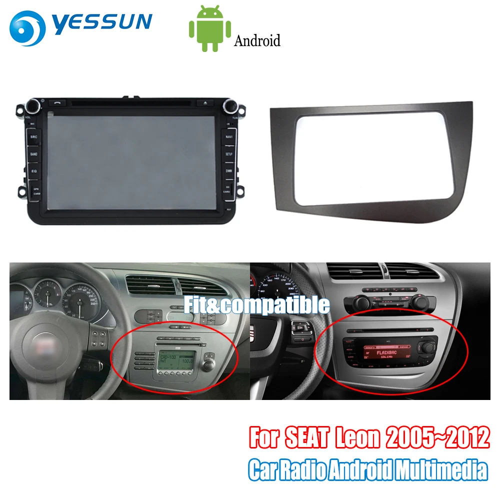 Sale YESSUN For SEAT Leon 2005~2012 Car Android Radio GPS Navi Navigation DVD CD Player Stereo BT HD Screen Multimedia 0