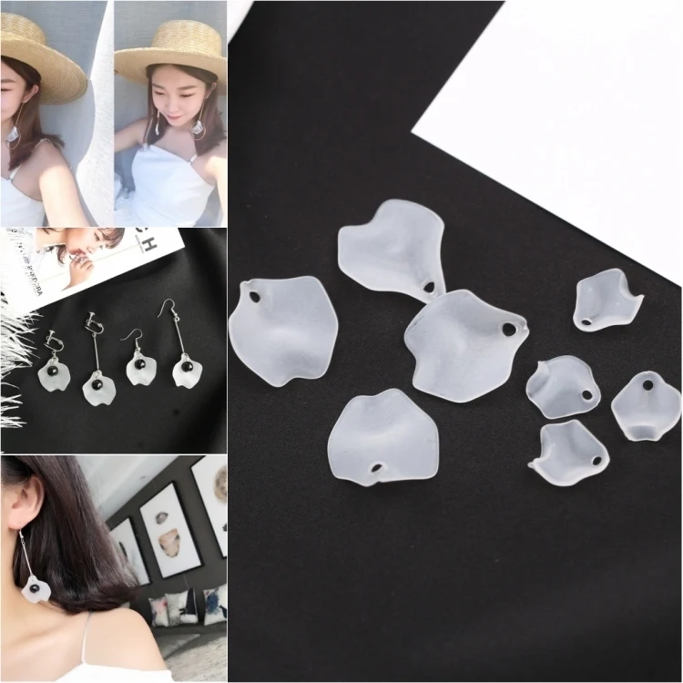 

Transparent Petals Diy Handmade Earrings Jewelry Accessories Handmade Components Material 30pcs