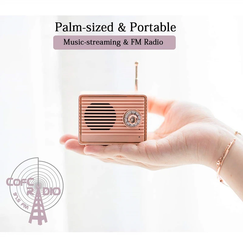 Беспроводной громкоговоритель в стиле ретро Dosmix с FM радио портативный винтажный