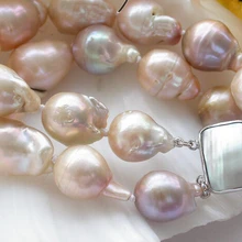 Z3715 2row " 20 мм розовый лаванда кеши возродиться жемчужный браслет благородный стиль естественно прекрасно jewe быстрая