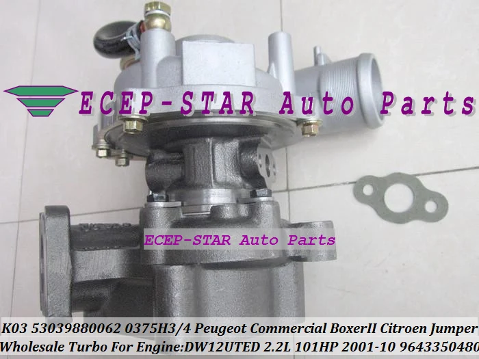 K03 53039880062 53039700062 9643350480 0375H3 0375H4 Turbo Turbocharger For Peugeot Commercial Boxer II For Citroen Jumper 01-10 DW12UTED 2.2L 101HP (5)