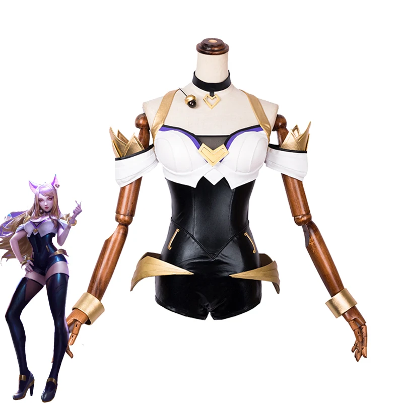 LOL KDA Cosplay Costume K/DA Ahri Game Outfit Women Cute Suit Halloween Carnival Uniforms Custom Made | Тематическая одежда и