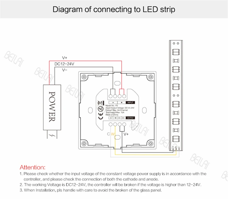 Mi light 12 V 24 смарт Панель светодиодный контроллер один цвет или двойной