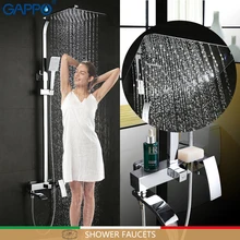 GAPPO shower faucets shower mixer bathroom faucet chrome shower mixer tap shower waterfall bathtub faucets phasat 3108 1 chrome plated copper concealed shower mixer faucet silver