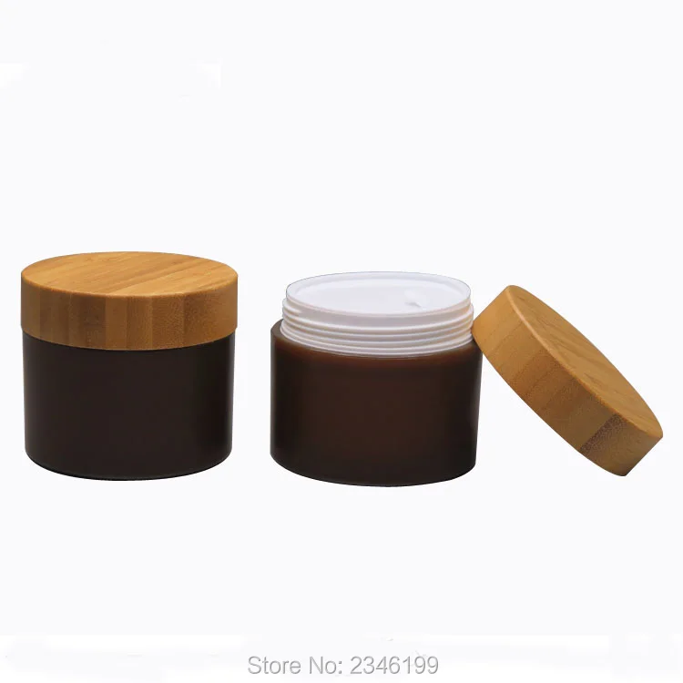 150 г бамбуковая крышка пластиковая банка коричневая цветная Косметика коробочка для крема 150 мл пустой деревянный контейнер с крышкой ПЭТ бутылка, 10 шт./партия