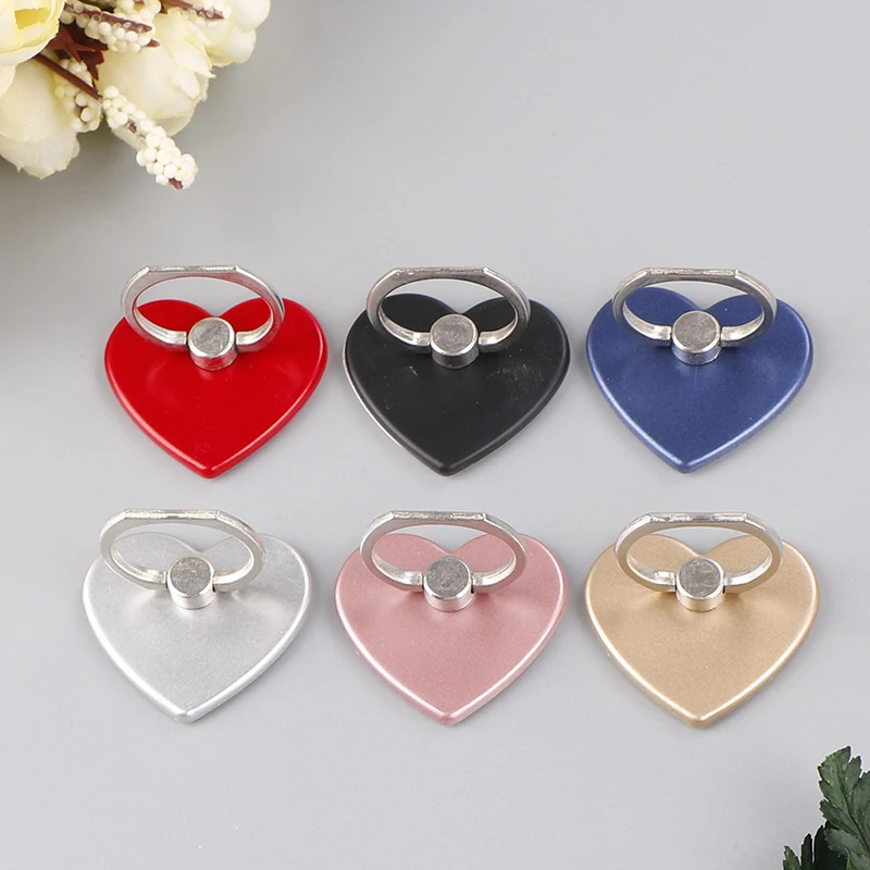 360 degree Love Heart Phone Holder Degree Holder For Phone Ring Handset Bracket For Samsung Huawei Xiaomi For Desktop Tablet