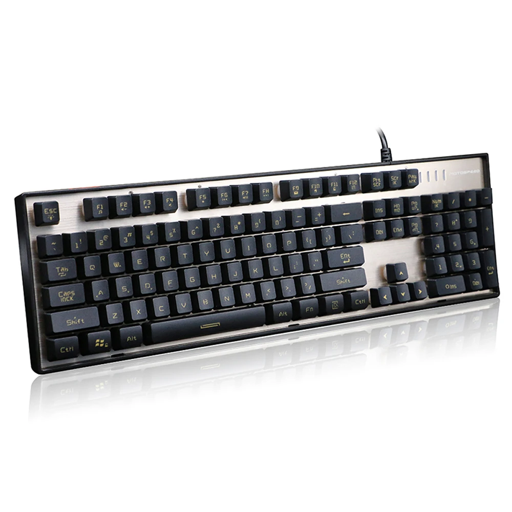 Motospeed K10 104 клавиш USB Проводная эргономичная мультимедийная игровая клавиатура с
