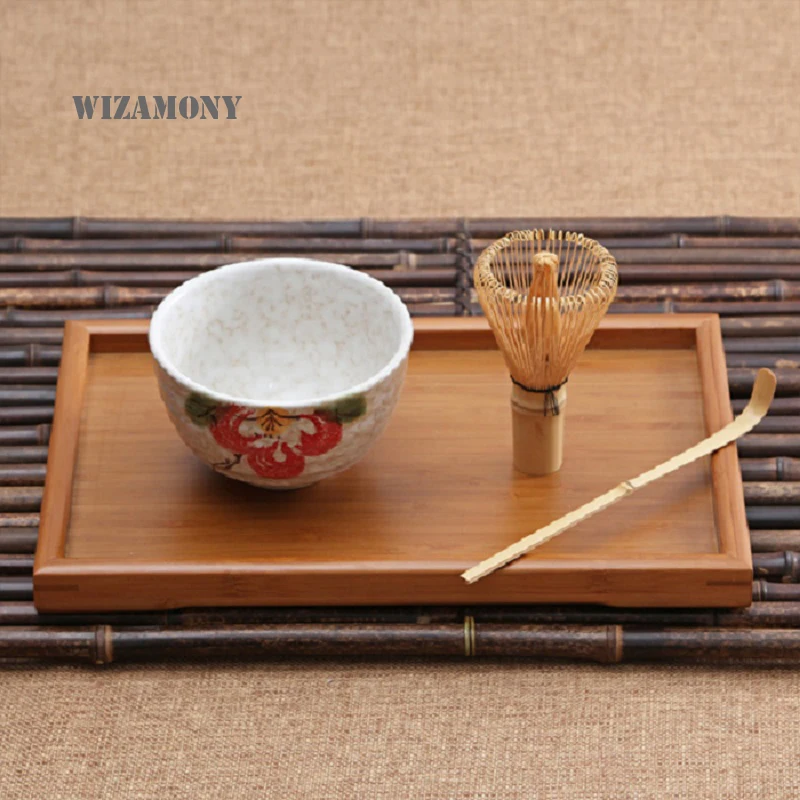 WIZAMONY 3pcs sets Tea Ceremony Matcha Ceramic Tea Bowl Bamboo Scoop Matcha Whisk Japanese WIZAMONY 3pcs sets Tea Ceremony Matcha Ceramic Tea Bowl Bamboo Scoop Matcha Whisk Japanese