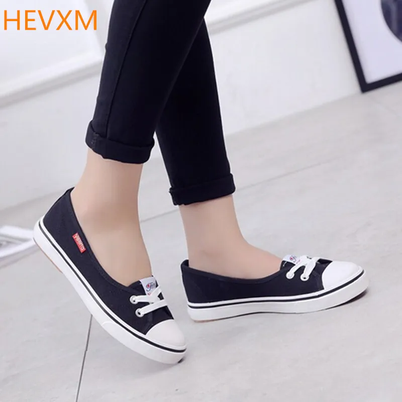 

HEVXM 7 colors 2017 spring summer new ladies fashion shallow mouth trend a pedal flat shoes student casual shoes lazy shoes