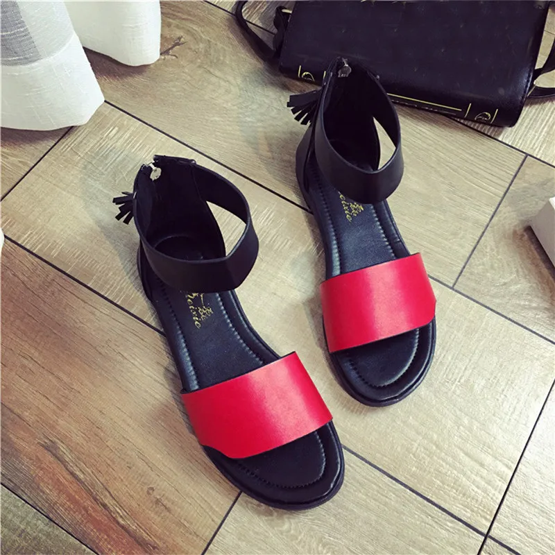 

Fashion Summer Sandals Women Flat Sandals Comfortable Ladies Shoes Soft Leather Slippers Sandalias Mujer Sandale feminine