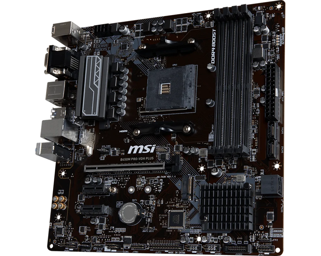 New MSI B450M BAZOOKA PLUS Desktop Motherboard DDR4 Socket AM4 64GB USB2.0 USB3.1 HDMI DVI original motherboard free shipping