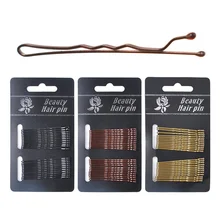 24 шт. заколки для волос Свадебные Заколки для волос из сплава ювелирные изделия зажим, аксессуар для волос Золотая боковая Папка модные новые золотые