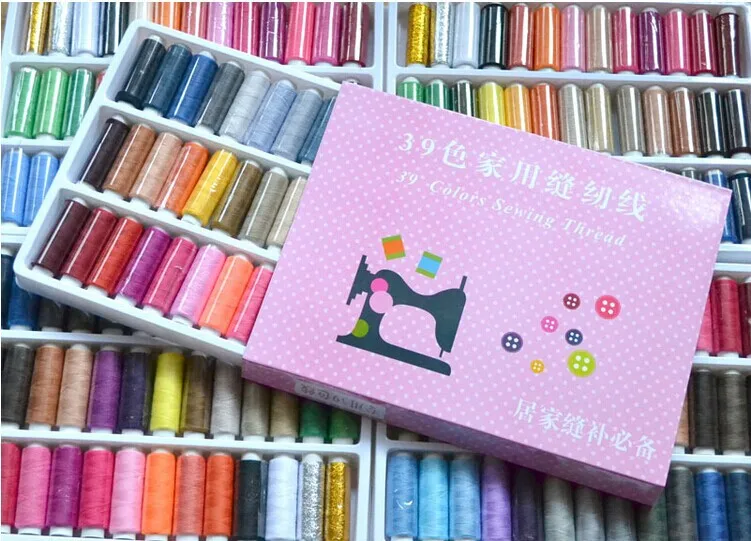 

39pcs Mixed Colors Pure Polyester Sewing Thread Machine Hand 39 Spools