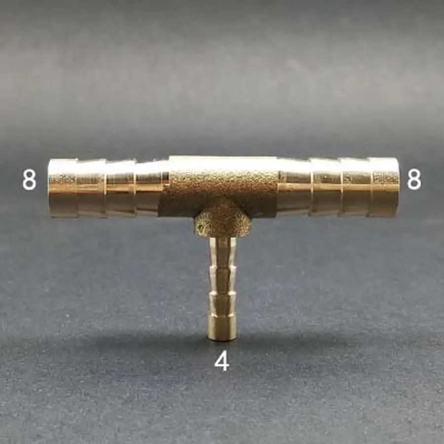 Латунный редуктор для шланга тройник 3 ходовой сплиттер 8 4 мм водяной газ|brass hose