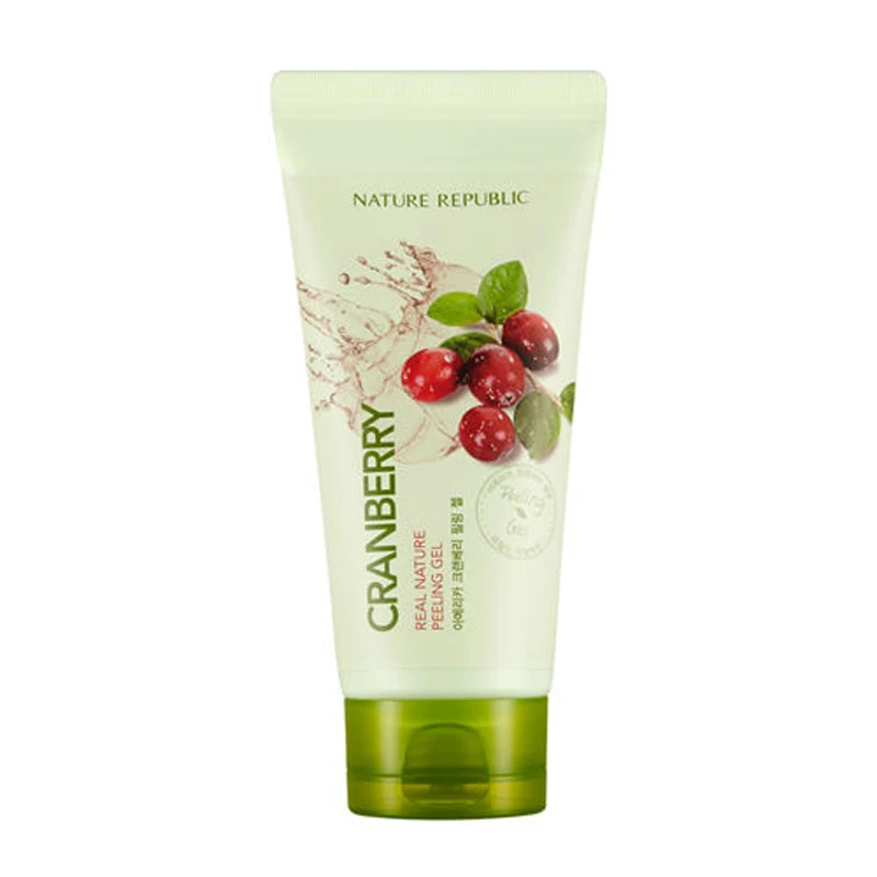 

NATURE REPUBLIC Real Nature Peeling Gel Cranberry 120ml Facial Cleanser Brightening Skin Facial Exfoliating Whitening Face Scrub