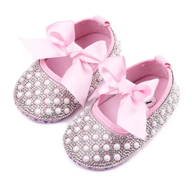 Детская обувь Летняя мягкая нижняя обувь для малышей девочка жемчук бантик обувь для новорожденных YD206LLR