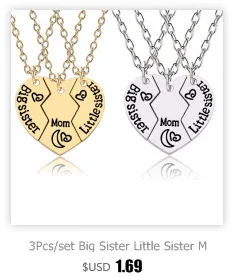 3 шт Лучшие друзья навсегда ожерелье женское 3 серебряное пустое сердце ожерелье s подвеска BFF Дружба Ювелирные изделия Для Рождественский подарок Colar