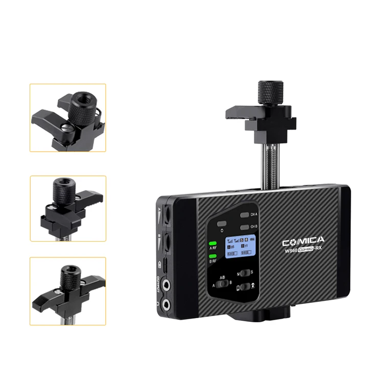 COMICA CVM WS60 комбо микрофон UHF с двойным передатчиком гибкий мини беспроводной для