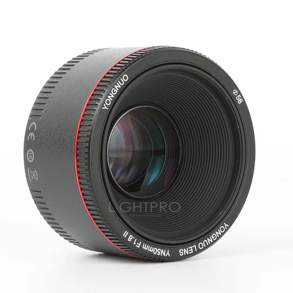 YONGNUO YN50mm объектив YN50mm F1.8 II большая апертура Авто фокусная линза для Canon боке эффект объектива для Canon EOS 70D 5D2 5D3 600D