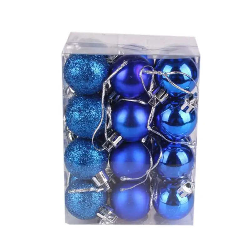 30 мм Рождественская елка шар Елочная игрушка навесная дома вечерние декоративное украшение Рождественские принадлежности#40 - Цвет: Blue