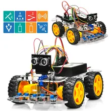 OSOYOO 4WD Roboter Auto Starter Kit V2.0 für Arduino UNO Smart Projekt APP Simulator fahren STEM Spielzeug Geschenke für Kinder teens(China)