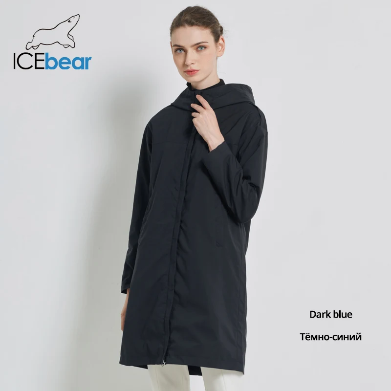 ICEbear осень новая женская ветровка свободное модное повседневное пальто для женщин высококачественное Брендовое пальто GWF19001I - Color: G425
