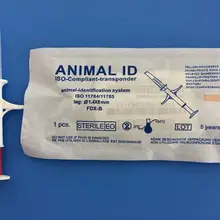 134,2 кГц имплантируемый ПЭТ трекер микрочип со шприцем, 1,4*8 мм