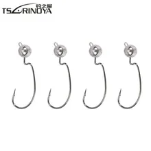 TSURINOYA привести голову Crank рыболовный крючок 3,5 г 5 г 7 г Carbon Сталь приманки Крючки для мягкие приманки бас рыболовные снасти аксессуары