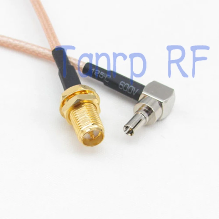 

15CM Pigtail coaxial jumper cable RG316 extension cord 6inch RP SMA female to CRC9 male right angle RF adapter connector