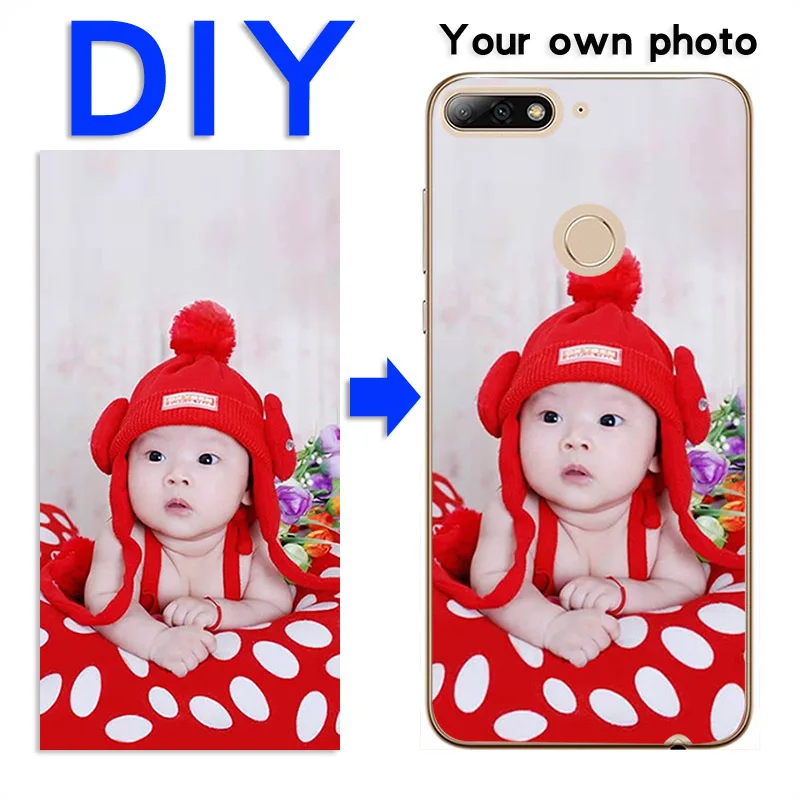 

DIY custom design name Customize printing your photo picture phone hard plastic case For Huawei Honor 7C pattern images cases