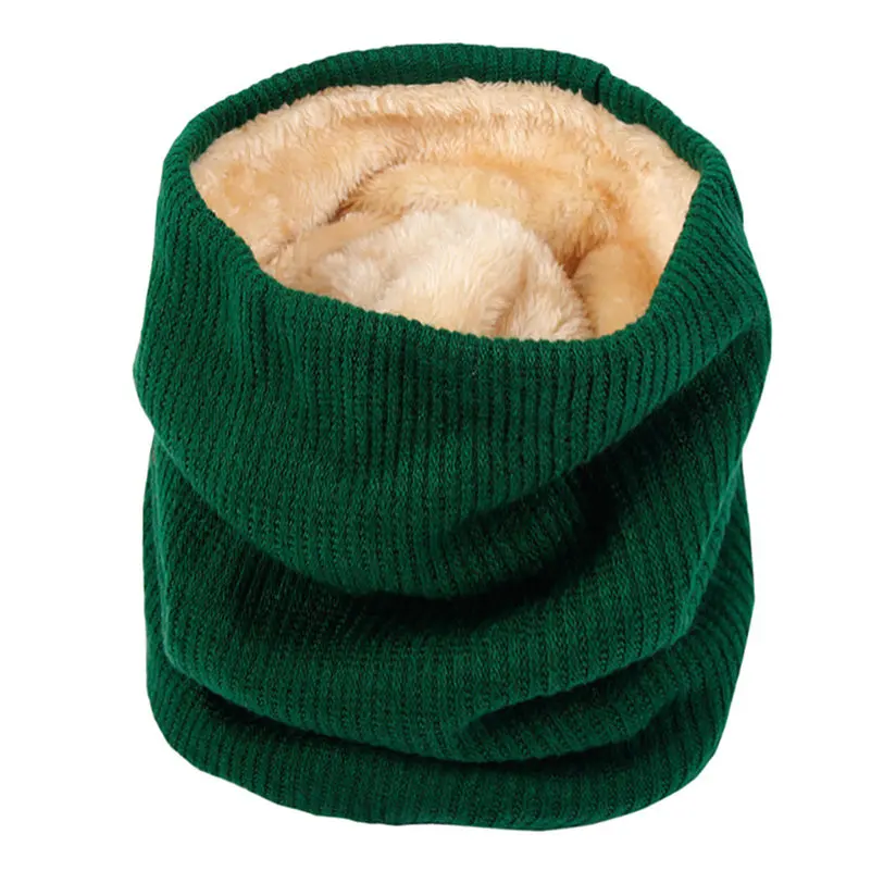 Модные зимние шарф дамы шарфы теплый толстый бархат для мальчиков и девочек хлопковый шарф человек Для женщин унисекс sjaal снуд écharpe enfan вид - Цвет: Green