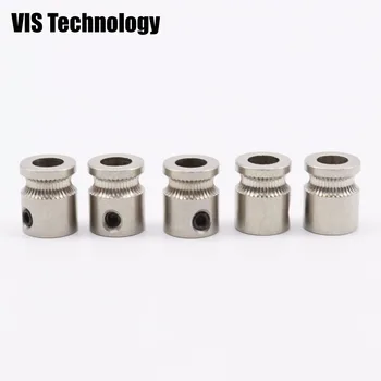 

5pcs/lot Stainless Steel MK8 Drive Gear both for 1.75&3.0mm Plastic Filament 3D Printer Reprap Extruder
