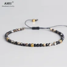 AMIU 3 мм бусины из натурального камня Тибетский камень стрейч браслет для мужчин и женщин Йога чакра хрустальные бусины браслеты