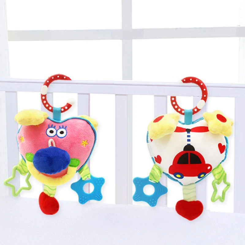 2019 High Quality Newborn Baby Bed Bell Plush Rattles Toy Cute Soft Education Sart Pendant Heart Shaped Appease Ball | Игрушки и хобби