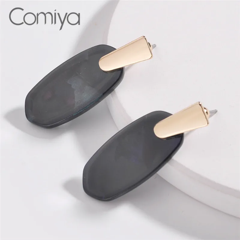 Comiya Длинные Висячие серьги для Для женщин личности акриловые геометрический