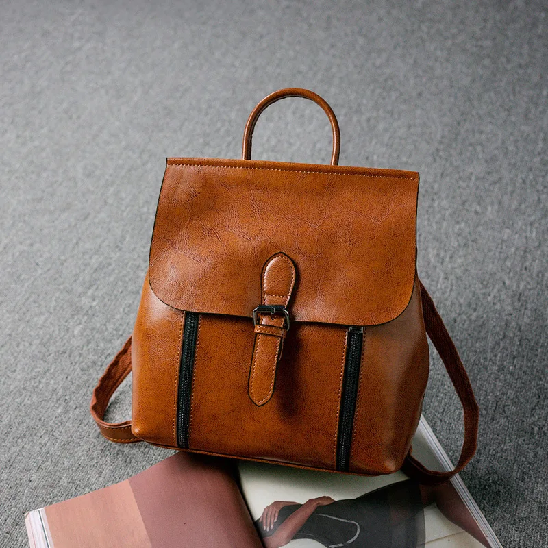 

QINRANGUIO Women Backpack Vintage Genuine Leather Backpack Women 2018 New School Bags for Teenage Girls Cow Leather Mochila
