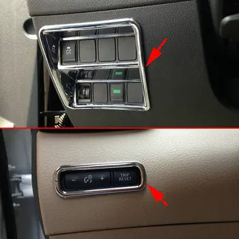 

For Nissan Rogue Qashqai Dashboard Head Light Adjust Switch Chrome Cover Overlay