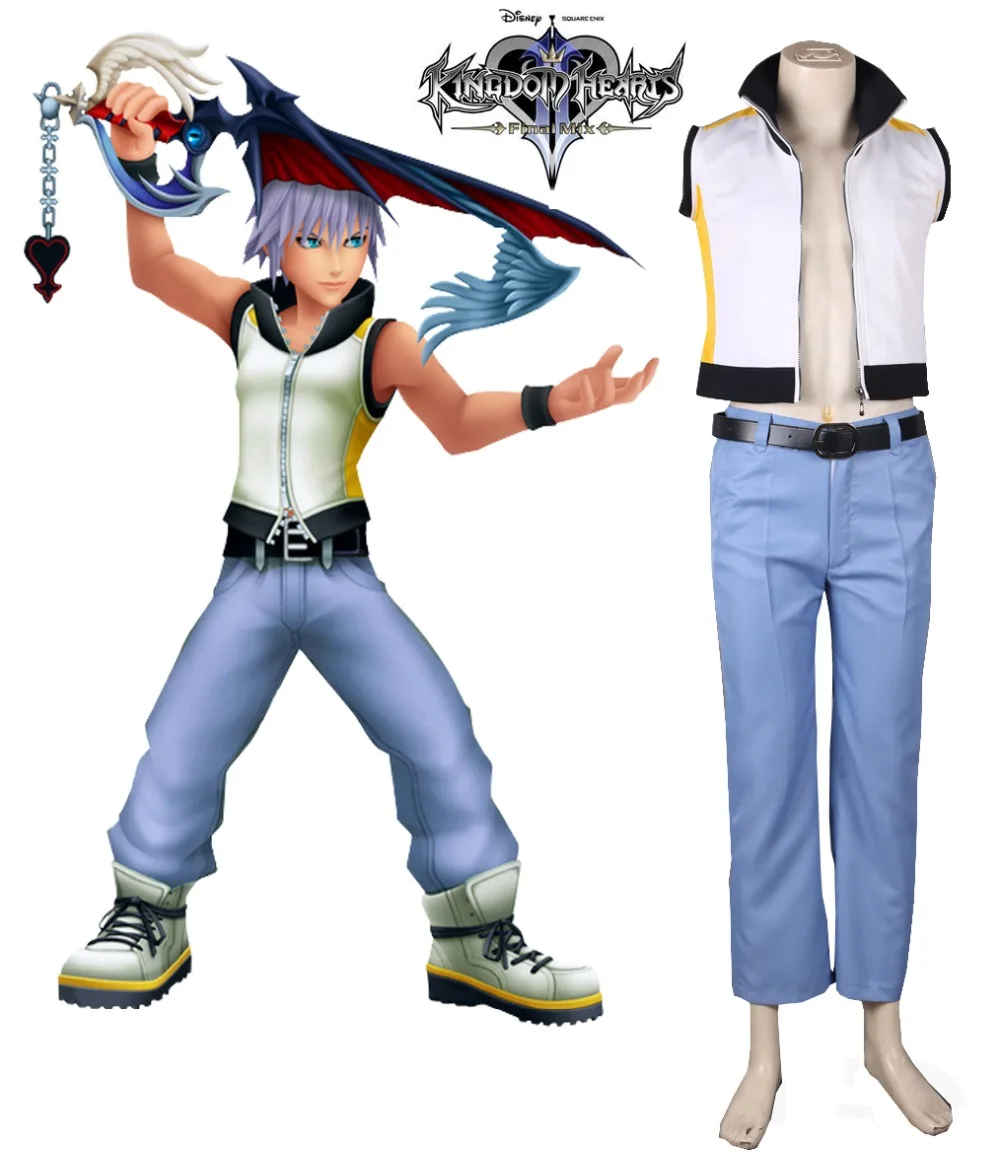 Мультфильм Королевство Сердца игра Аниме Cos Riku Униформа Хэллоуин женщина мужчина