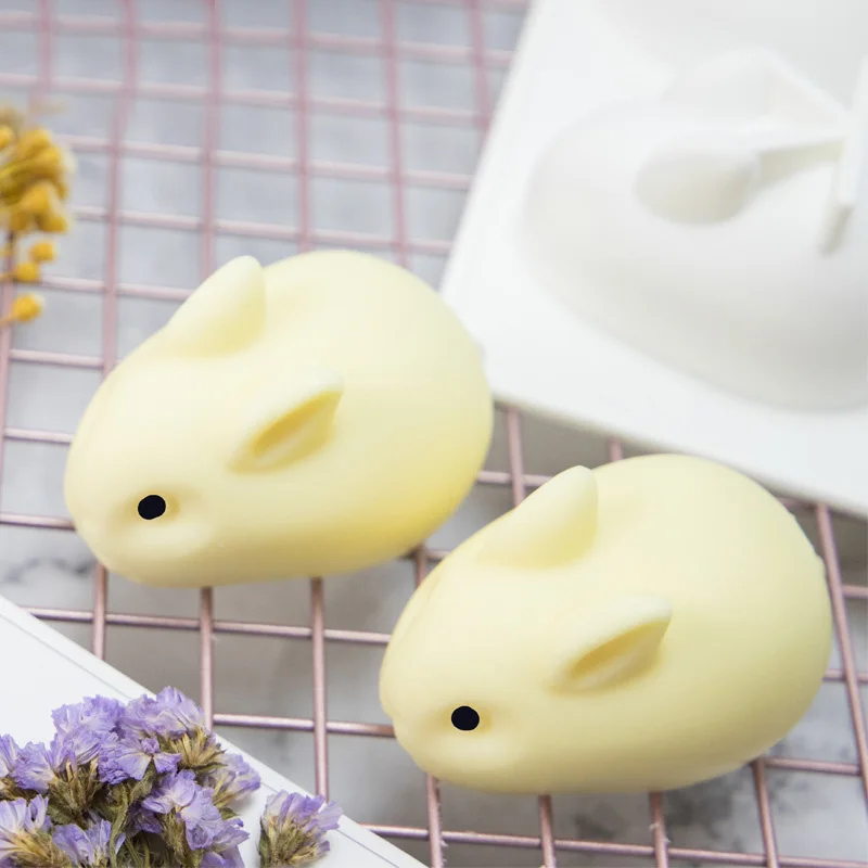 

6 Even Rabbit Bunny Silicone Mold 3D Mousse Cake Animal Baking Modeling Candy Molds DIY Cake Decorative Baking Tools