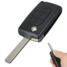 По DHL или FedEx 500 шт. пульт дистанционного ввода брелок корпус 3 кнопки для CITROEN peugeot C2 C3 C4 C5 C6 C8