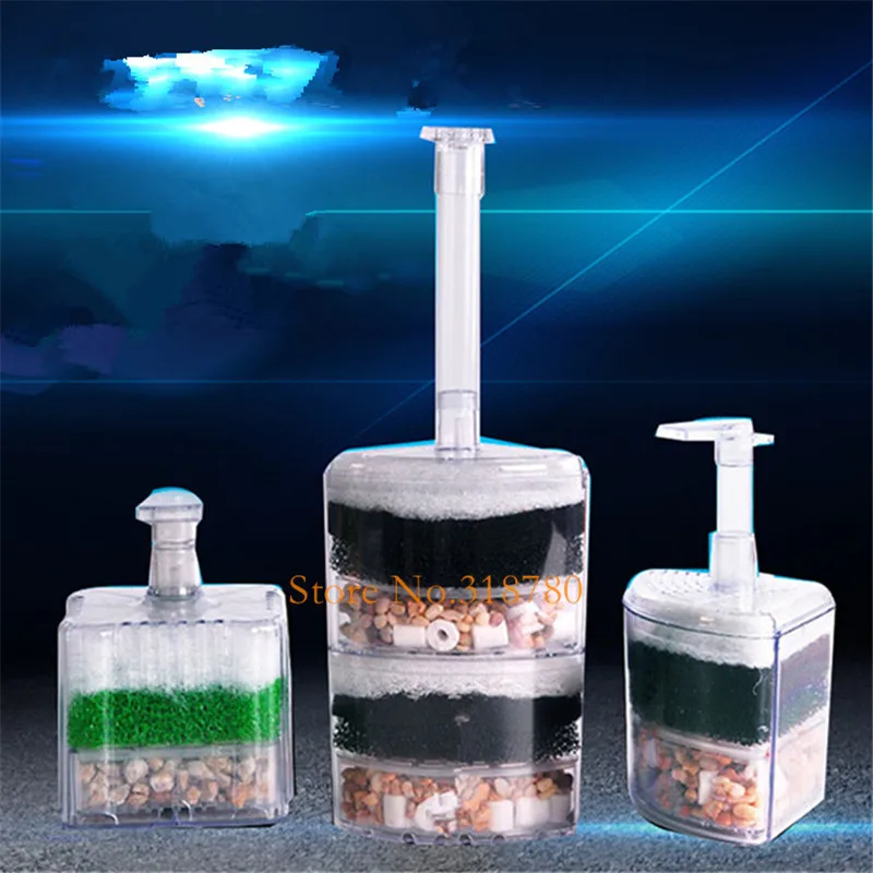 

1Pc S/M/L Aquarium Corner Filter Air Driven Fry Shrimp Fish Tank Filter Biochemical Ceramic Sponge Accessories Oxygen Pump