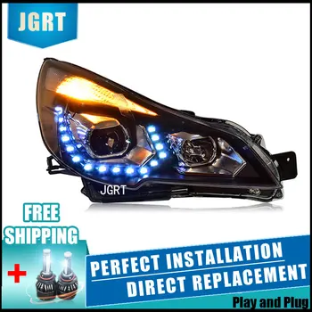 

2PCS LED Headlights For Subaru Outback 10-13 Car Led Lights Double Xenon Lens Car Accessories Daytime Running Lights