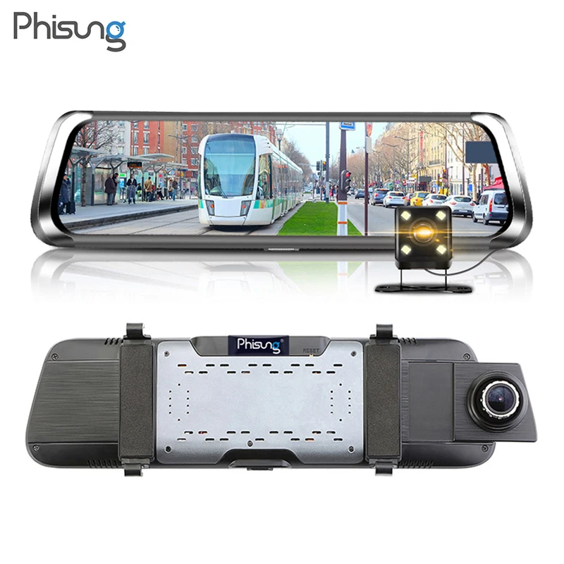 

Phisung E08 10" IPS Bluetooth WiFi 4G Android Car DVR Camera 1080P FHD Rear View Mirror ADAS Video Recorder Registrator Dash Cam