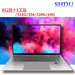 Ультра-Тонкий Ноутбук Core i3 15,6 дюймов экран 1920*1080 пикселей 8 ГБ + 1 ТБ/512/256/128/64 жесткий диск игровой ноутбук Windows10 OS