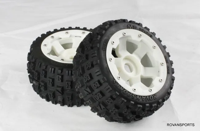 

baja rear new knobby tire set with high strength nylon hub 85074